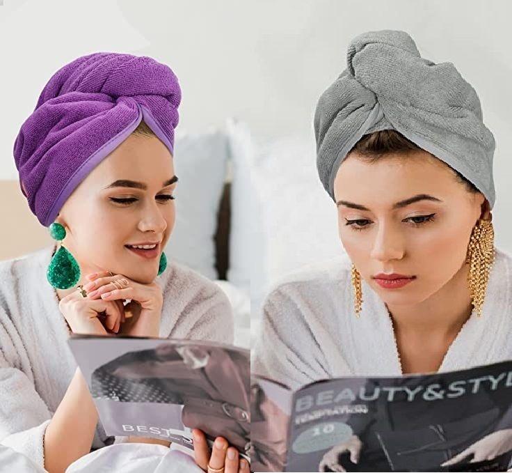 Hair Towel Wrap for Women - Pack of 2